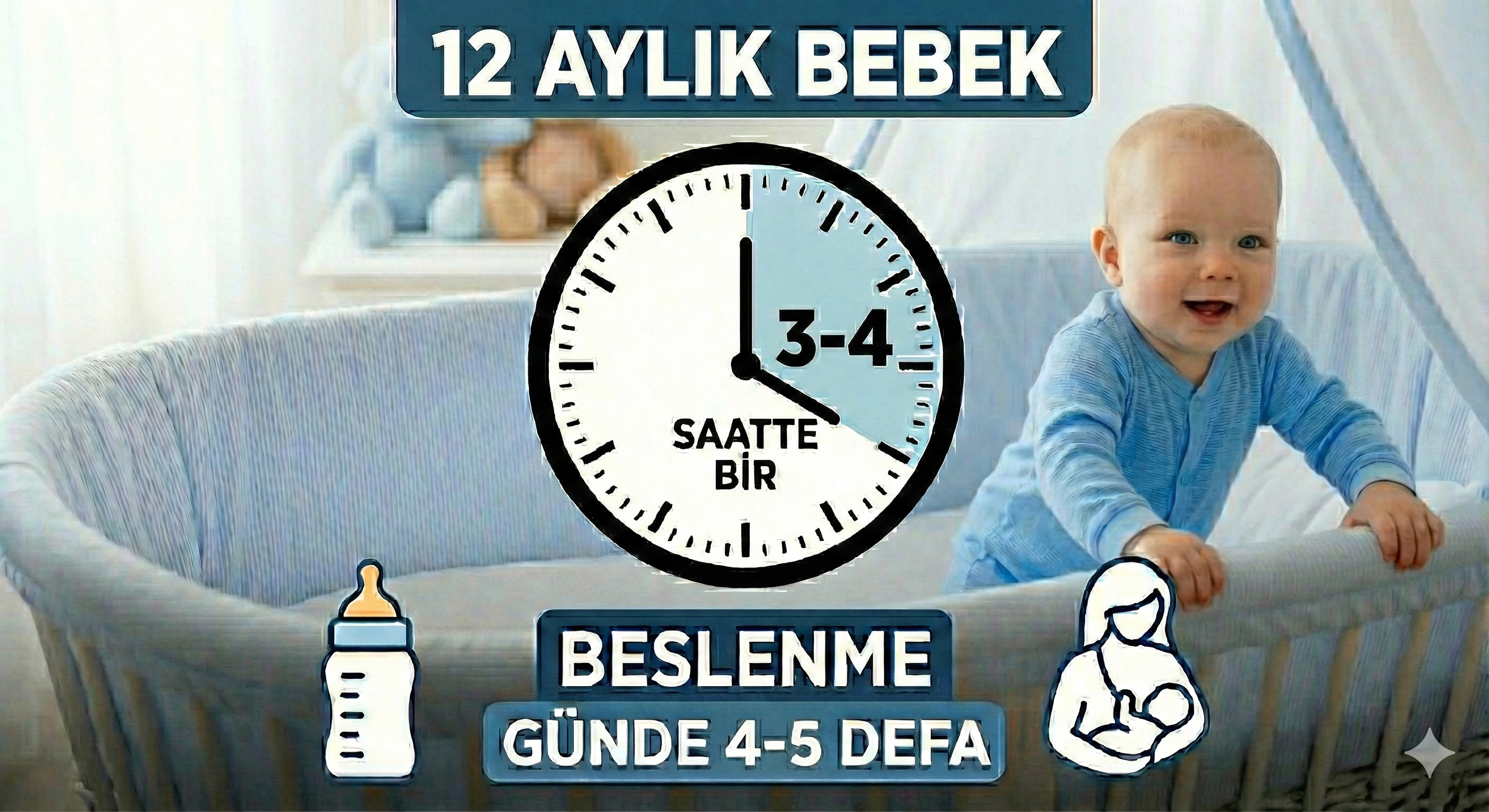 12 Aylık Bebek Kaç Saatte Bir Beslenmeli?