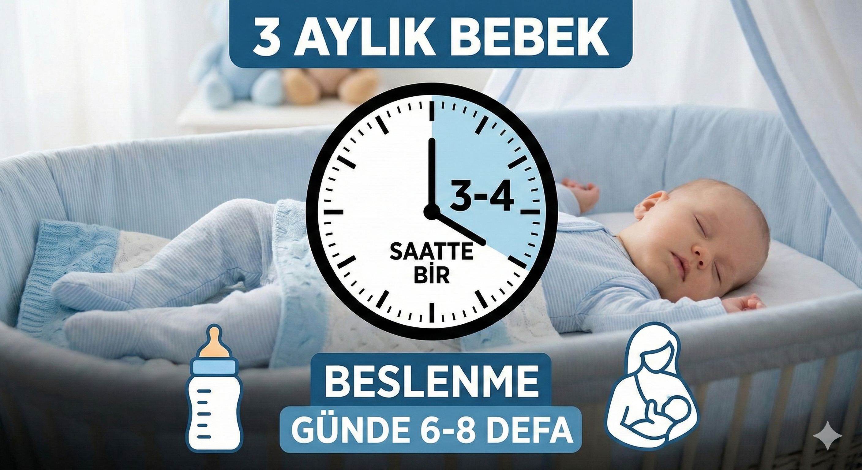 3 Aylık Bebek Kaç Saatte Bir Beslenmeli?