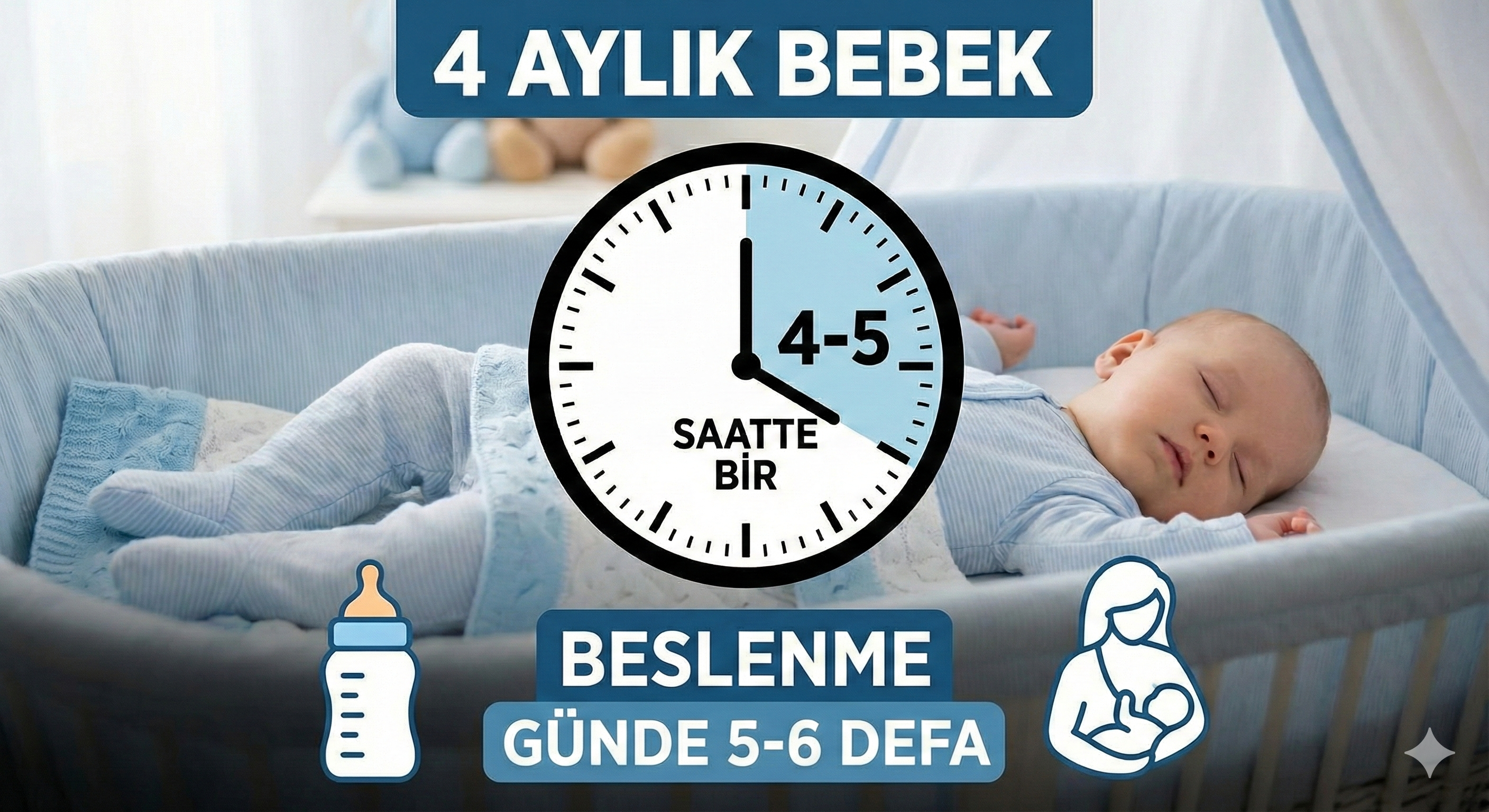 4 Aylık Bebek Kaç Saatte Bir Beslenmeli?