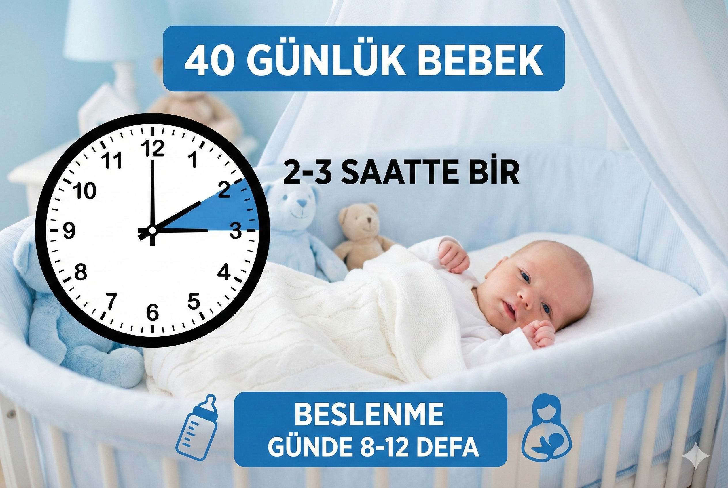 40 Günlük Bebek Kaç Saatte Bir Beslenmeli?
