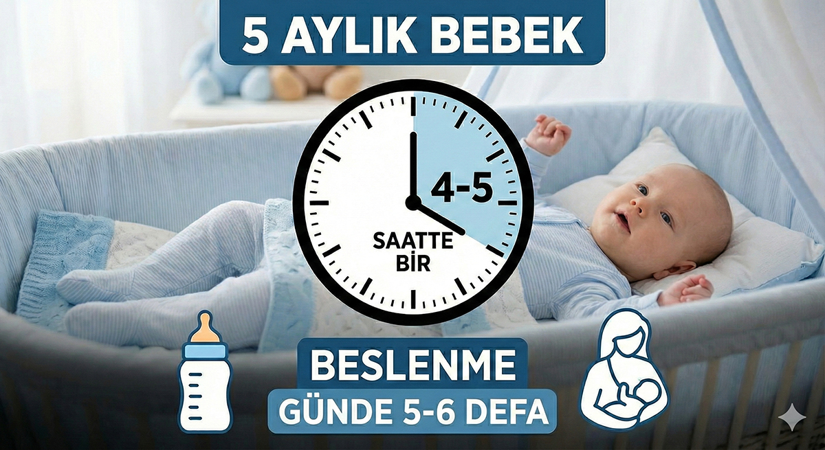 5 Aylık Bebek Kaç Saatte Bir Beslenmeli?